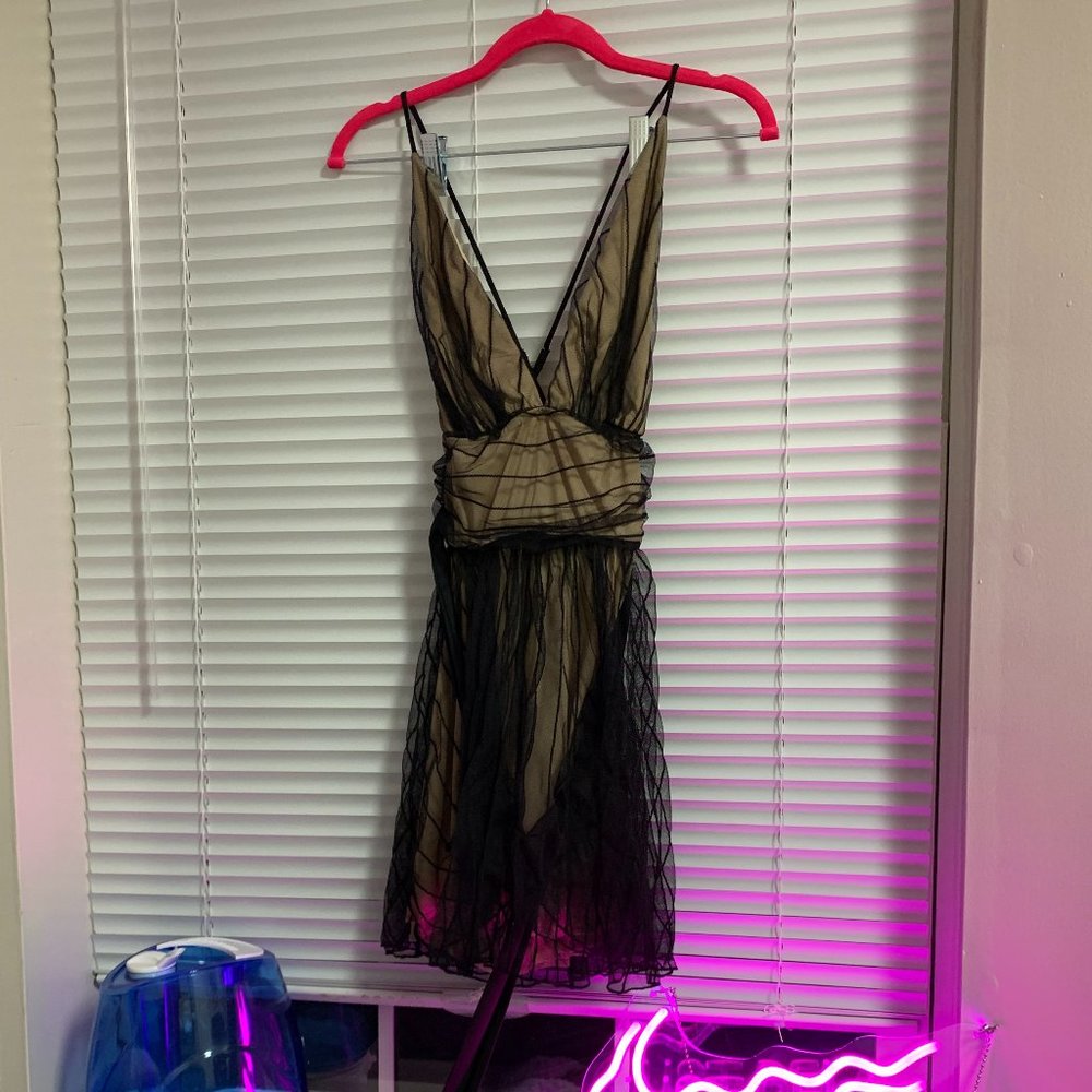 LUCY IN THE SKY A-Line Stripe Mini Dress